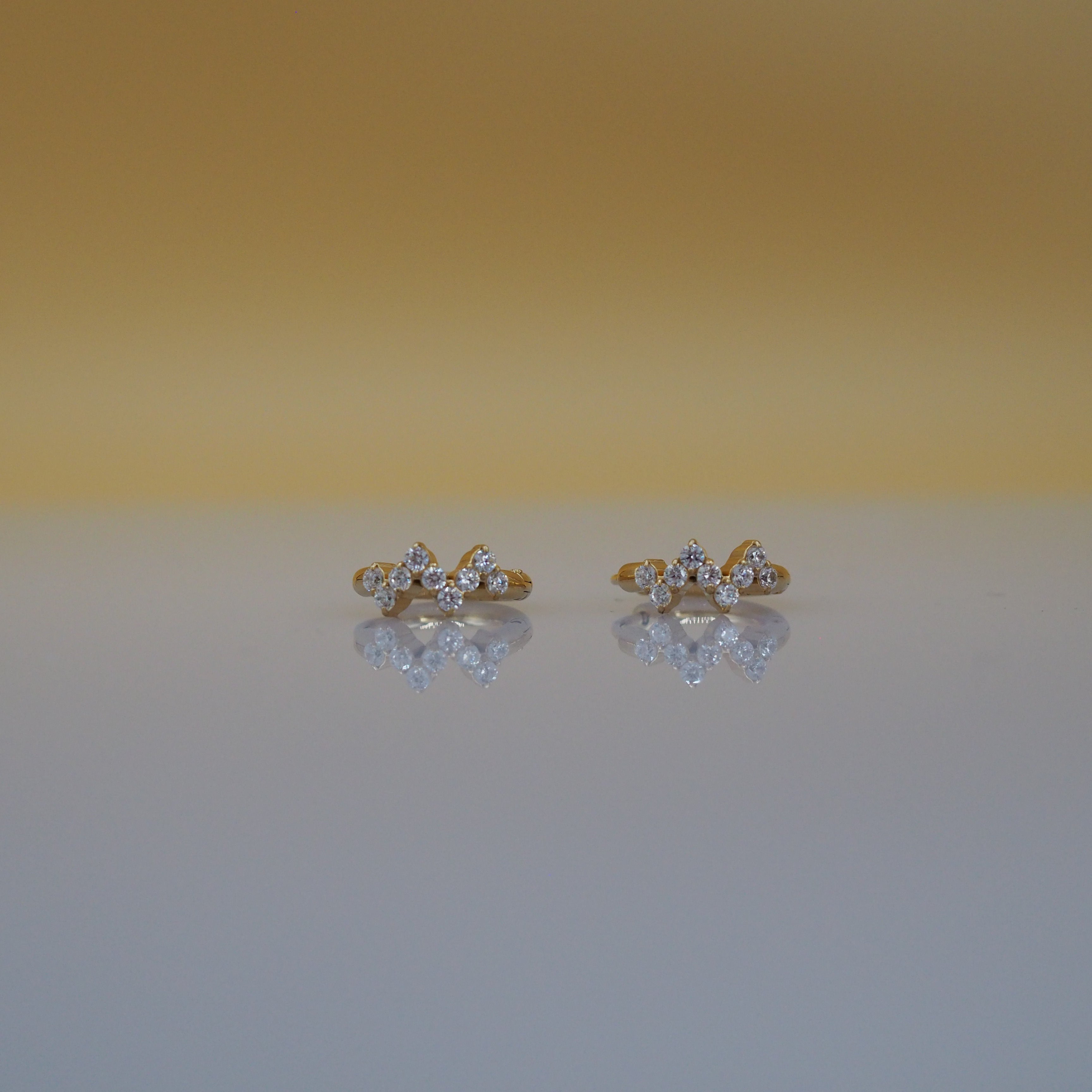 TOVA – 18K vergulde hoops | Kleine ringen met heldere zirkonia steentjes