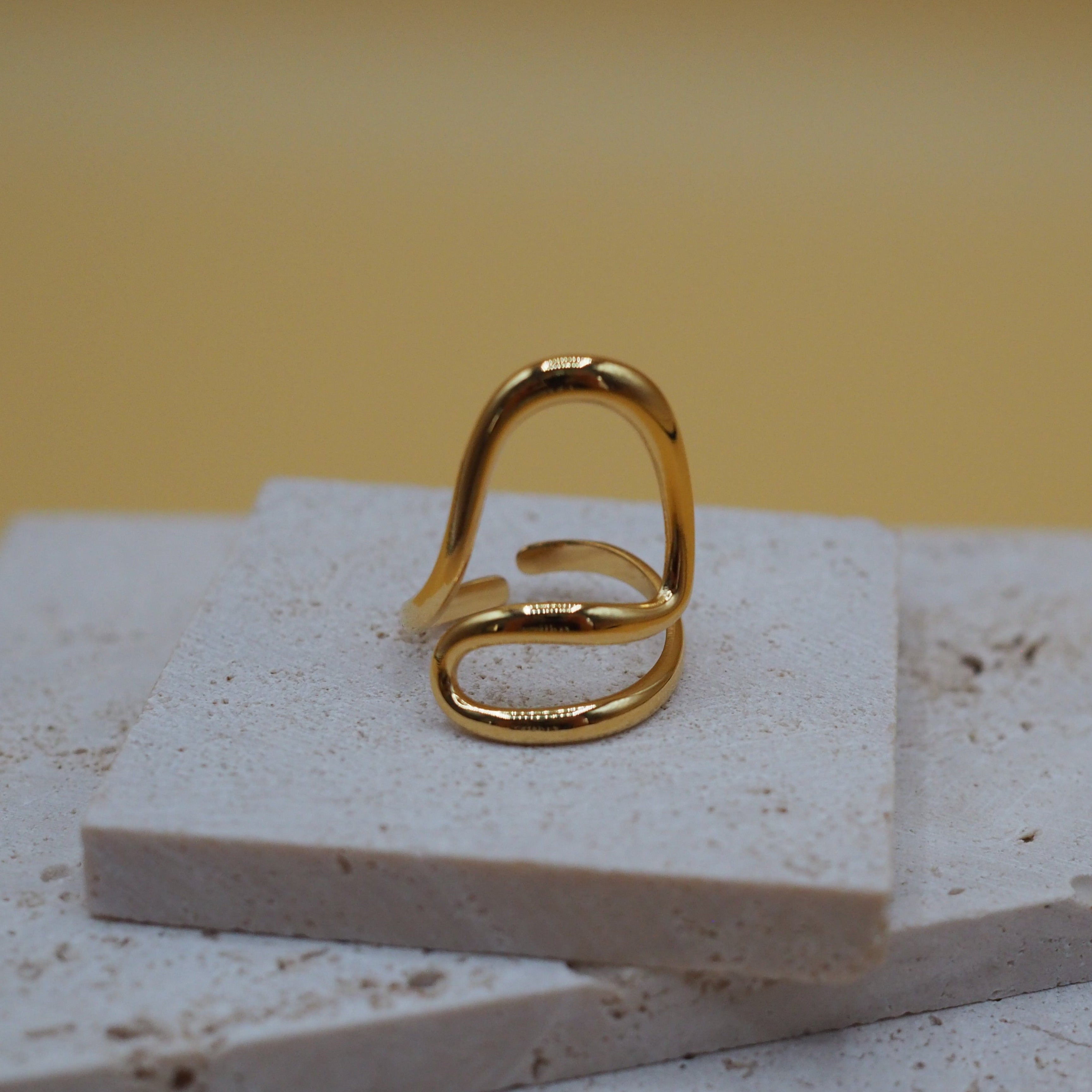 VIOLET Ring – 18K PVD Verguld - Verstelbaar