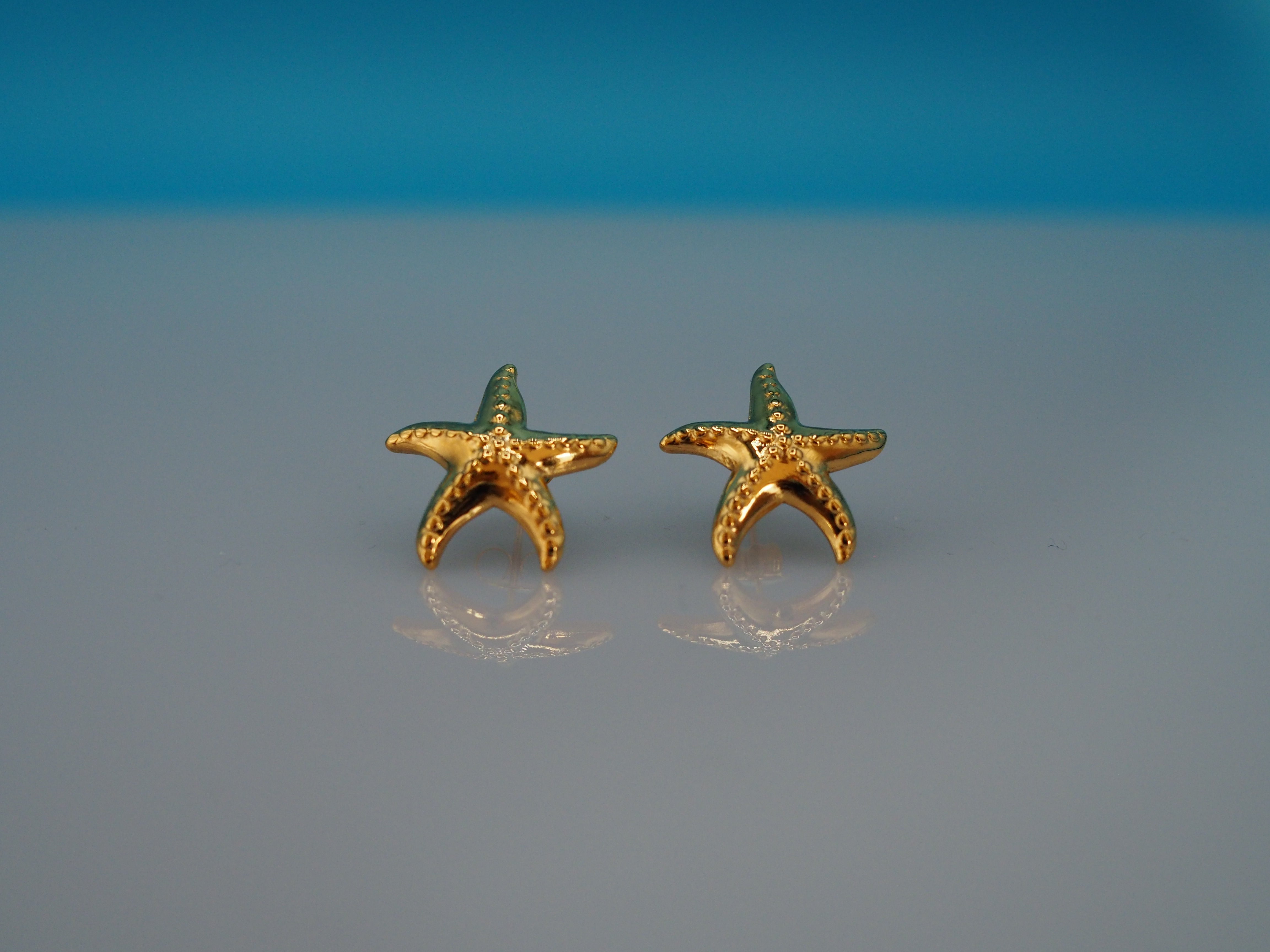 Gouden zeester oorknoppen dames 18K PVD verguld – AVA More Jewels